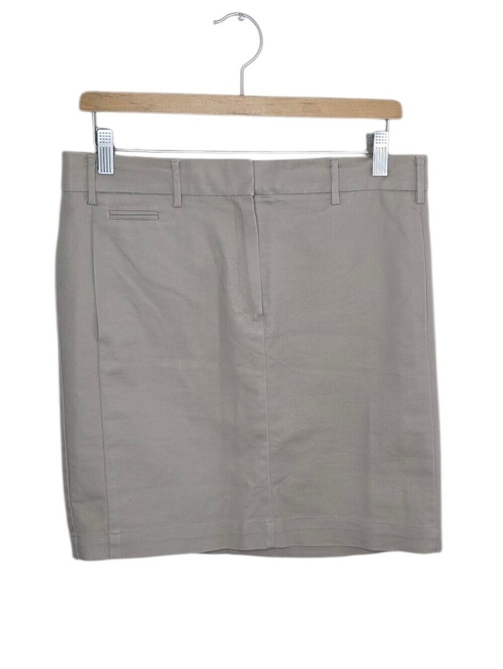 MNG by Mango Khaki Beige Straight Pencil Skirt Size 6 Classic Neutral Office